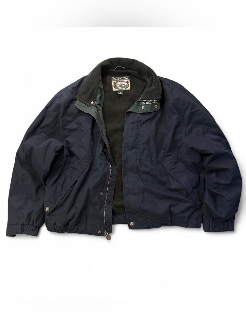 Pacific Trail Navy Windbreaker Jacket with Black Lining